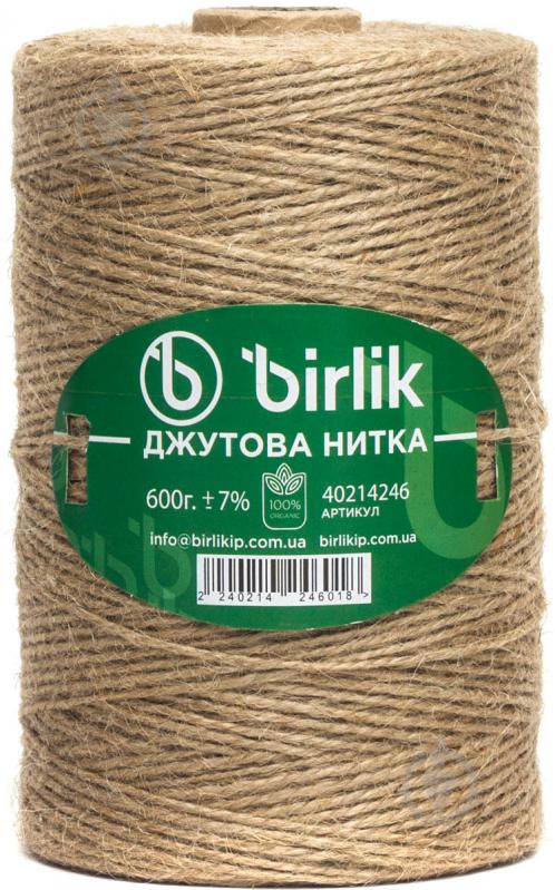 Нитка Birlik джутовий 1,1 мм коричневий 0,6 кг - фото 1