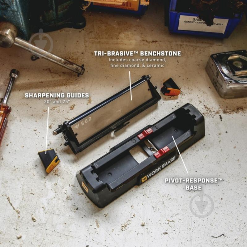 Точило для ножів механічне Benchstone Sharpener WSBCHBSS-I Work Sharp - фото 9