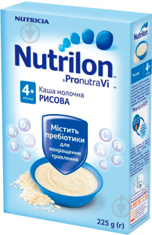 Каша молочна Nutrilon від 4 місяців рисова 225 г - фото 1