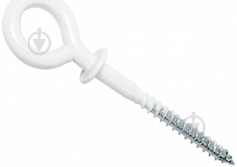 Шуруп с O-крюком 35569 пластик 4,4x40 мм 150 шт. белый с упором snapt - фото 1