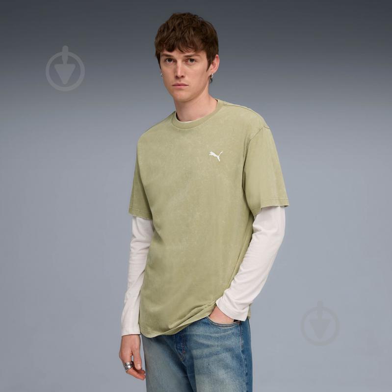 Футболка Puma ESS ELEVATED Relaxed Wash Tee 68804882 р.2XL хакі - фото 1