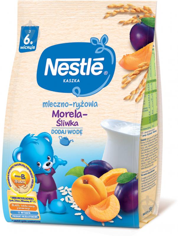 Каша молочна Nestle Рисова зі сливою та абрикосом 230 г - фото 1