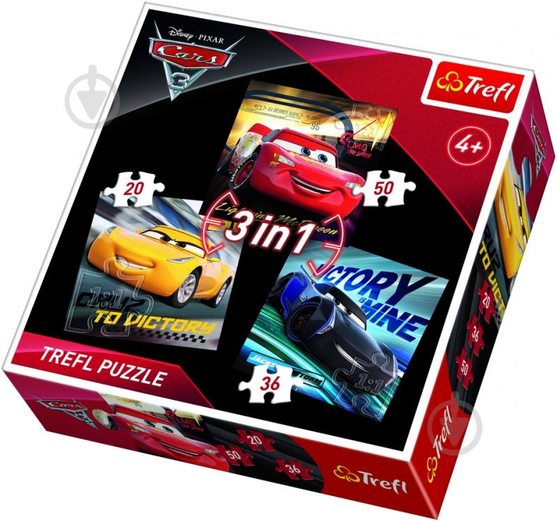 Пазл Trefl Тачки-3: Легенди перегонів TFL-34820 - фото 1 Пазл Trefl Тачки-3: Легенди перегонів TFL-34820 - фото 1