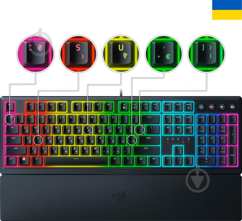 Клавиатура Razer Ornata V3 UKR (RZ03-04462100-R371) black - фото 6