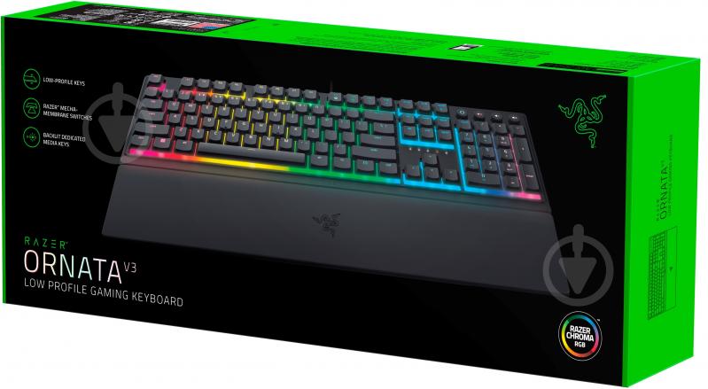 Клавиатура Razer Ornata V3 UKR (RZ03-04462100-R371) black - фото 7