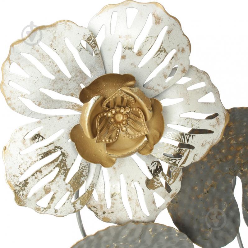 Декор настінний Flowers 165x69 см срібний - фото 3