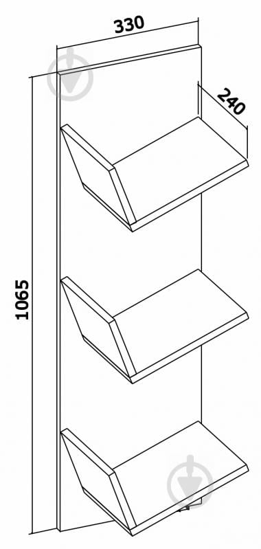 Полиця Грейд Віносі 330x1065 білий - фото 3