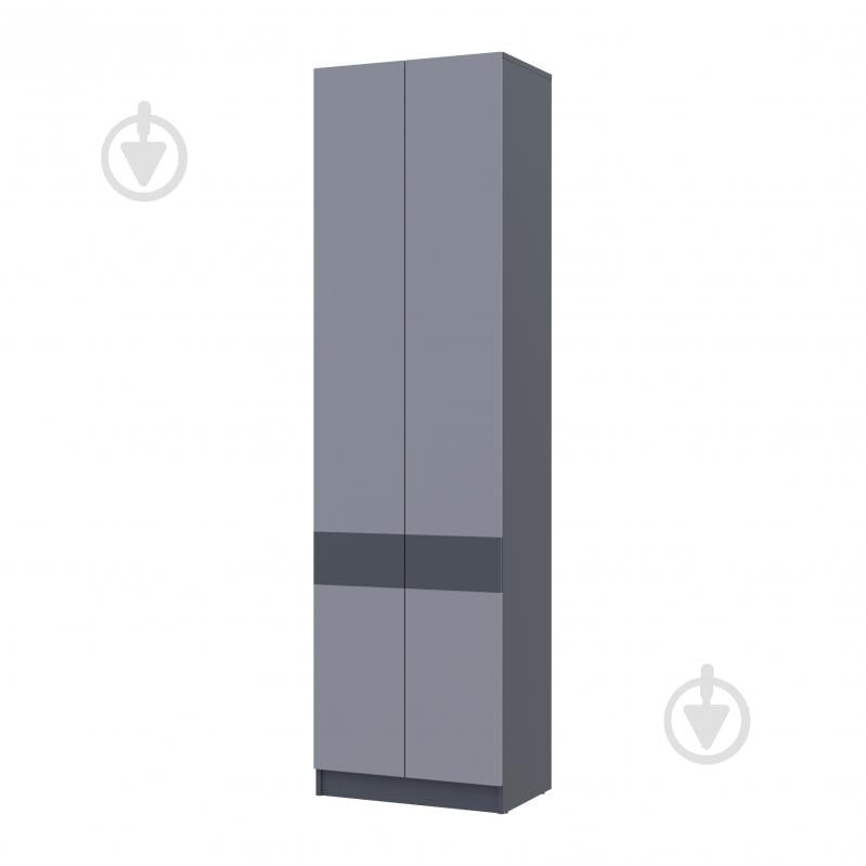 Шафа гардеробна Doros Сола 2ДСП 2150х600х400 мм графіт / графіт - фото 1 Шафа гардеробна Doros Сола 2ДСП 2150х600х400 мм графіт / графіт - фото 1