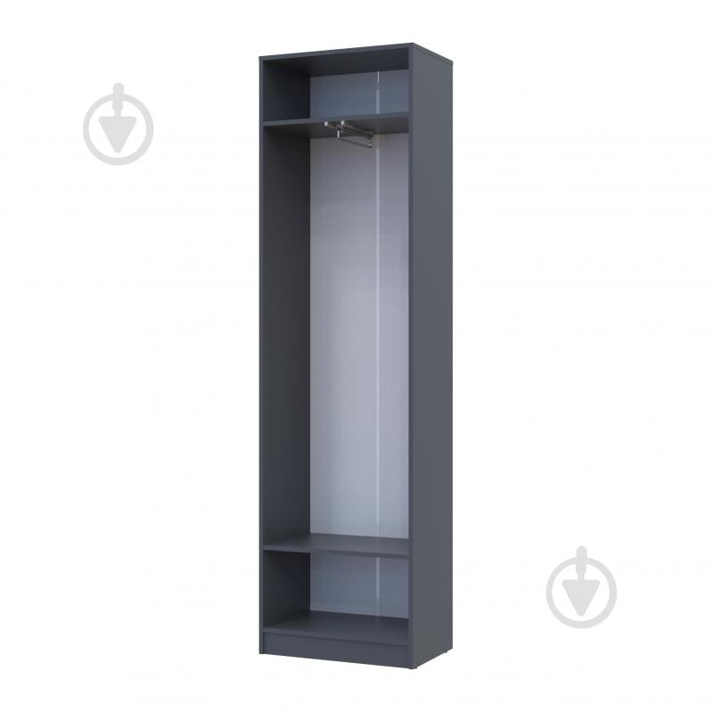 Шафа гардеробна Doros Сола 2ДСП 2150х600х400 мм графіт / графіт - фото 3 Шафа гардеробна Doros Сола 2ДСП 2150х600х400 мм графіт / графіт - фото 3