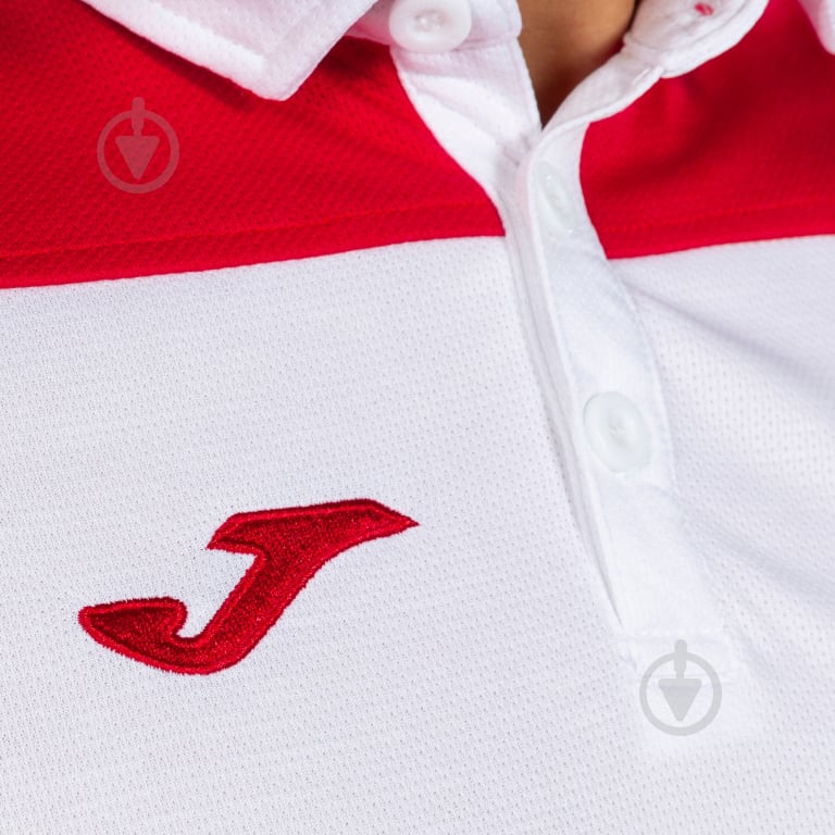 Поло Joma POLO SHIRT HOBBY II WHITE-RED S/S 101371.206 р.XL білий - фото 8