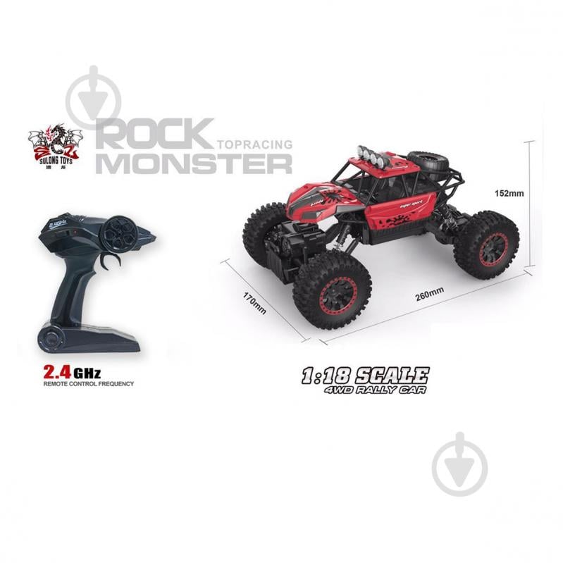 Автомобиль на р/у Sulong Toys Off-Road Crawler Super Sport красный 1:18 SL-001RHR - фото 6