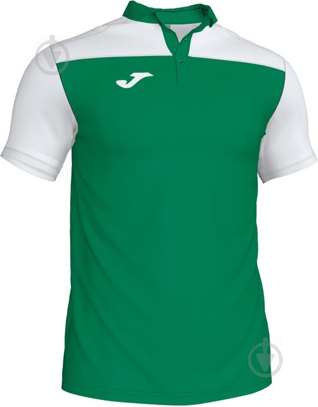 Поло Joma POLO SHIRT HOBBY II GREEN-WHITE S/S 101371.452 р.XS зелений - фото 1