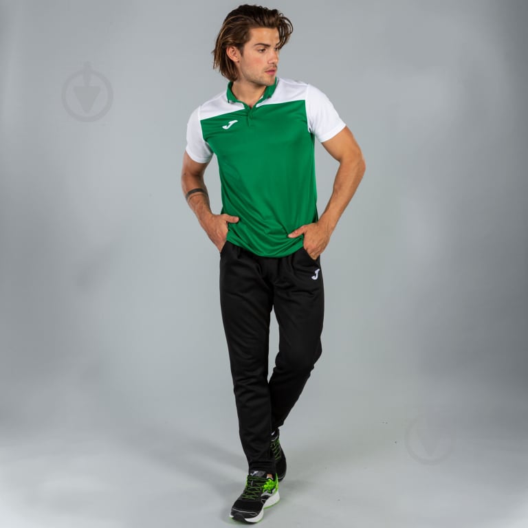 Поло Joma POLO SHIRT HOBBY II GREEN-WHITE S/S 101371.452 р.XS зелений - фото 3