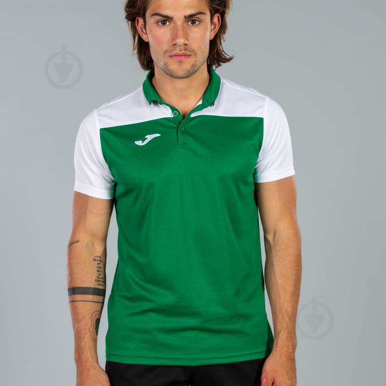 Поло Joma POLO SHIRT HOBBY II GREEN-WHITE S/S 101371.452 р.XS зелений - фото 6