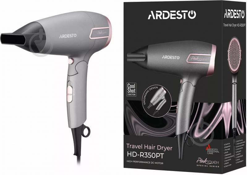 Фен Ardesto Pink Touch HD-R350PT - фото 8