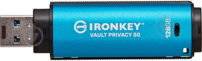 Флешпам'ять USB Kingston IronKey Vault Privacy 50 128 ГБ USB 3.2 blue (IKVP50/128GB) - фото 2