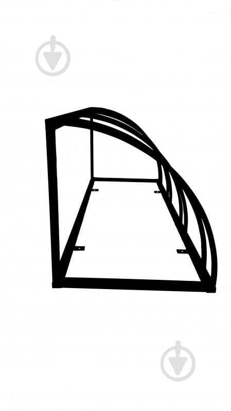 Велопарковка 1400х510х510 мм 4 місця чорна - фото 2