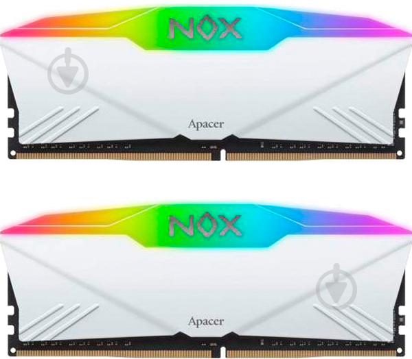 Оперативна пам'ять Apacer SODIMM DDR4 16 GB (2x8GB) 3200 MHz (AH4U16G32C28YNWAA-2) NOX RGB White - фото 2