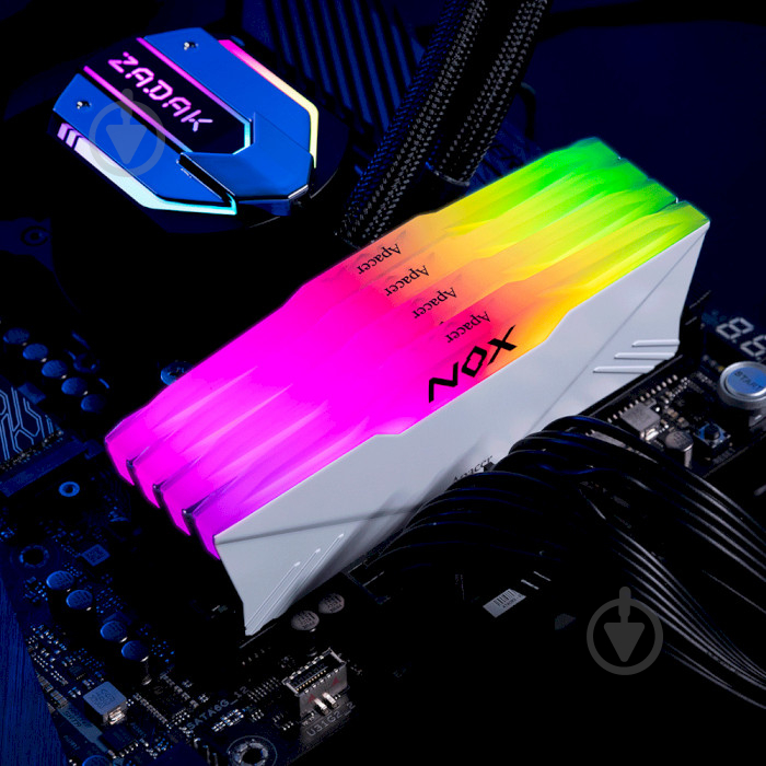 Оперативна пам'ять Apacer SODIMM DDR4 16 GB (2x8GB) 3200 MHz (AH4U16G32C28YNWAA-2) NOX RGB White - фото 6