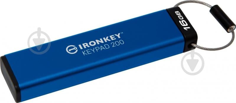 Флешпам'ять USB Kingston IronKey Keypad 200 16 ГБ USB 3.2 blue (IKKP200/16GB) - фото 2