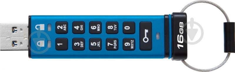 Флешпам'ять USB Kingston IronKey Keypad 200 16 ГБ USB 3.2 blue (IKKP200/16GB) - фото 3