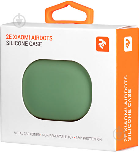 Чехол для наушников 2E для Xiaomi AirDots Pure Color Silicone (1.5mm) green (2E-MI-D-IBSI-1.5-LGR) - фото 2