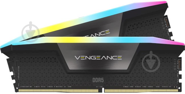 Оперативна пам'ять Corsair DDR5 SDRAM 48 GB (2x24GB) 6000 MHz (CMH48GX5M2E6000C36) Vengeance RGB Black - фото 1