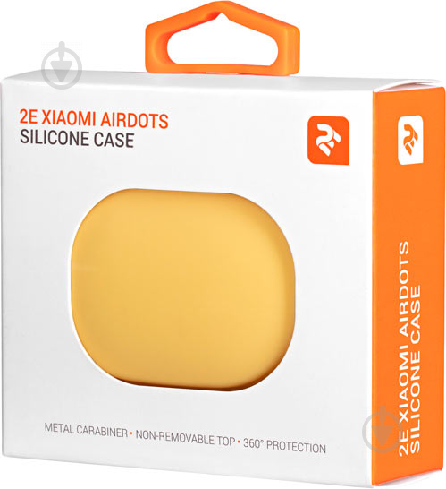 Чохол для навушників 2E для Xiaomi AirDots Pure Color Silicone (1.5mm) yellow (2E-MI-D-IBSI-1.5-YW) - фото 3