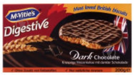 Печенье McVitie's пшеничное в шоколаде Digestive Dark Chocolate to go 200 г - фото 1