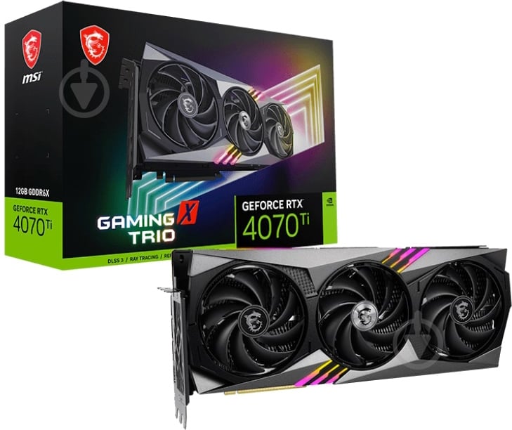ᐉ Видеокарта MSI NVIDIA GeForce RTX 4070 Ti Gaming X Trio 12GB