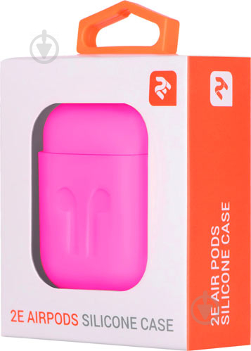 Чохол для навушників 2E для Apple AirPods Pure Color Silicone Imprint (1.5mm) fuchsia (2E-AIR-PODS-IBSI-1.5-FK) - фото 3