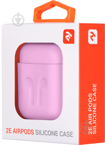 Чехол для наушников 2E для Apple AirPods Pure Color Silicone Imprint (1.5mm) lavender (2E-AIR-PODS-IBSI-1.5-LV) - фото 3