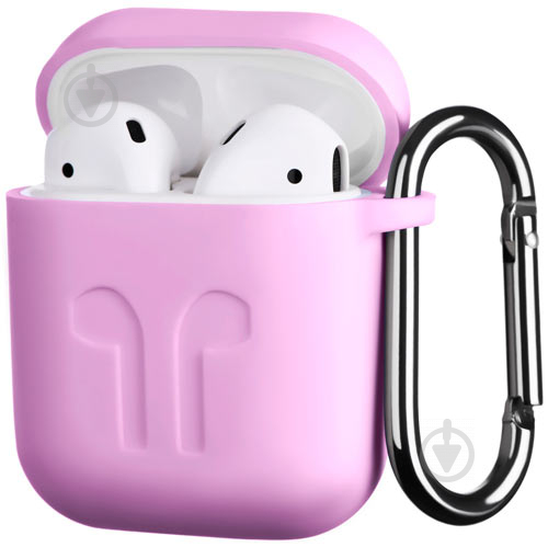 Чехол для наушников 2E для Apple AirPods Pure Color Silicone Imprint (1.5mm) lavender (2E-AIR-PODS-IBSI-1.5-LV) - фото 2