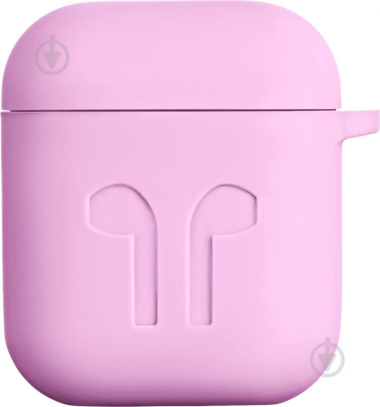 Чехол для наушников 2E для Apple AirPods Pure Color Silicone Imprint (1.5mm) lavender (2E-AIR-PODS-IBSI-1.5-LV) - фото 1