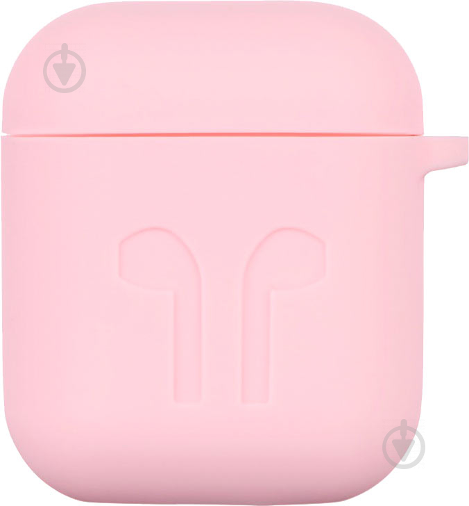 Чехол для наушников 2E для Apple AirPods Pure Color Silicone Imprint (1.5mm) pink (2E-AIR-PODS-IBSI-1.5-LPK) - фото 1