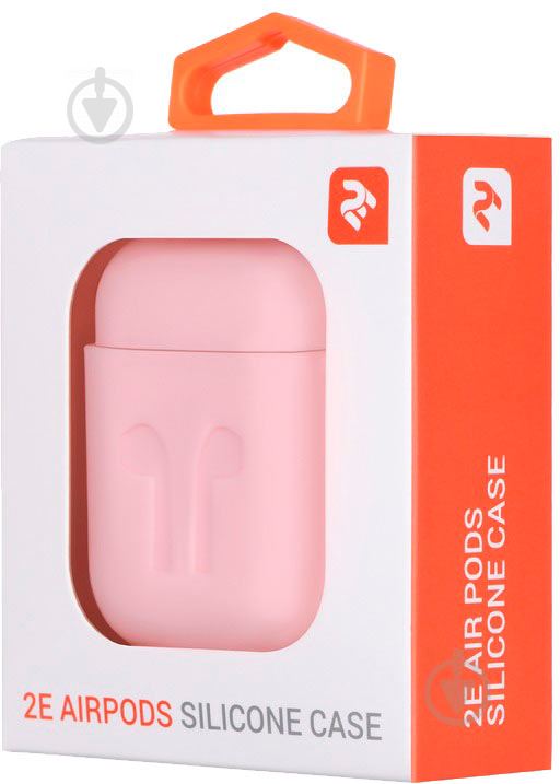 Чехол для наушников 2E для Apple AirPods Pure Color Silicone Imprint (1.5mm) pink (2E-AIR-PODS-IBSI-1.5-LPK) - фото 3