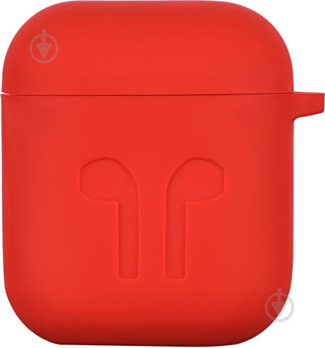 Чехол для наушников 2E для Apple AirPods Pure Color Silicone Imprint (1.5mm) red (2E-AIR-PODS-IBSI-1.5-RRD) - фото 1