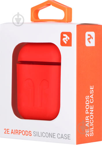 Чехол для наушников 2E для Apple AirPods Pure Color Silicone Imprint (1.5mm) red (2E-AIR-PODS-IBSI-1.5-RRD) - фото 3