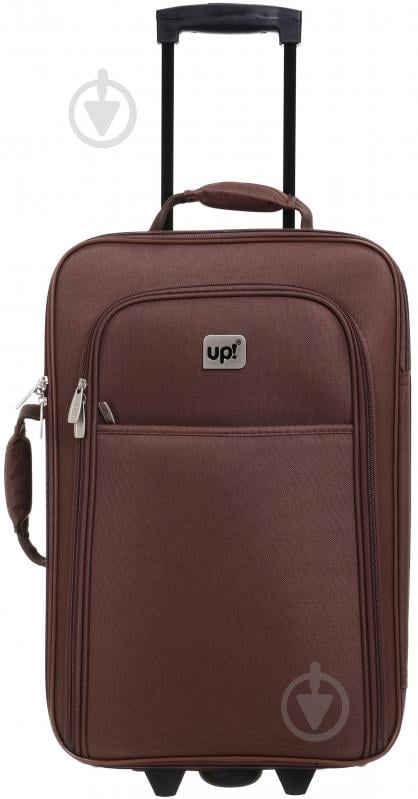 Чемодан UP! (Underprice) 30 л коричневый KX22002 51х35х17 см - фото 4