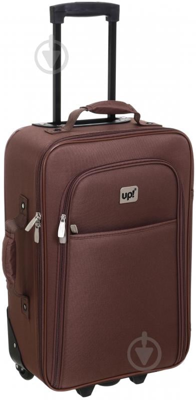 Чемодан UP! (Underprice) 30 л коричневый KX22002 51х35х17 см - фото 1