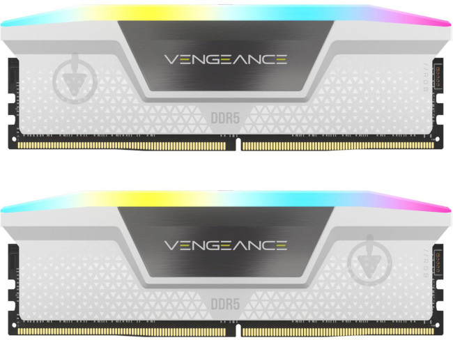 Оперативна пам'ять Corsair DDR5 SDRAM 32 GB (2x16GB) 6000 MHz (CMH32GX5M2E6000C36W) Vengeance RGB White - фото 1