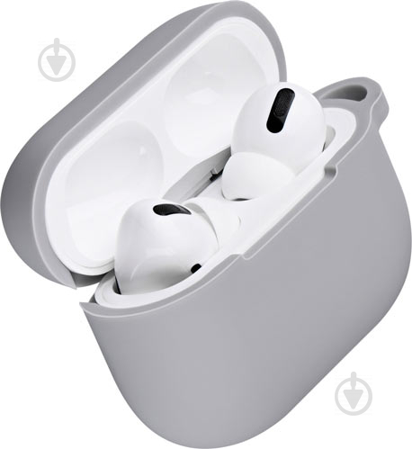 Чехол для наушников 2E для Apple AirPods Pro Pure Color Silicone (2.5mm) grey (2E-PODSPR-IBPCS-2.5-GR) - фото 2