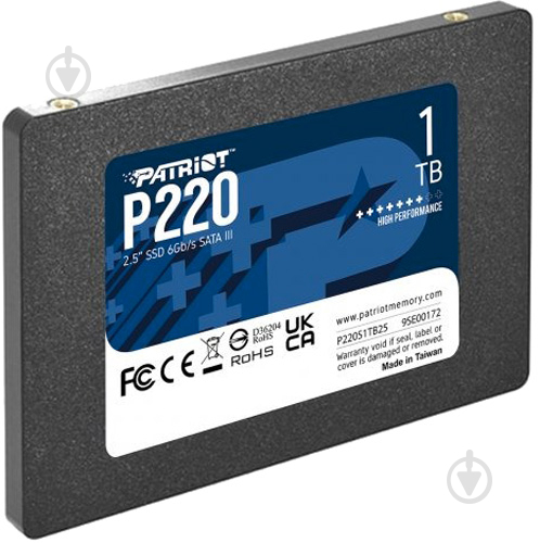 SSD-накопитель Patriot P220 1000GB 2,5" SATA III TLC (P220S1TB25) - фото 2