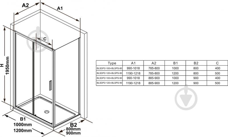 Неподвижная стенка Ravak Nexty NPSS білий+transparent 90O70100Z1 - фото 3