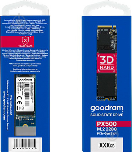 SSD-накопитель Goodram PX500 1000GB M.2 PCI Express 3.0 x4 3D TLC (SSDPR-PX500-01T-80-G2) - фото 6