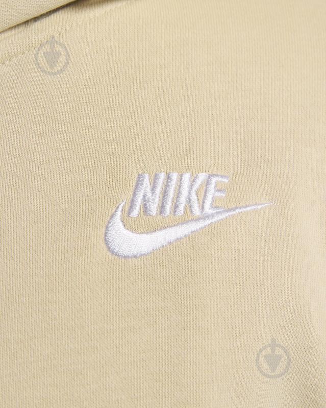 Джемпер Nike W NSW CLUB FLC FZ HOODIE STD DQ5471-126 р.M бежевый - фото 6