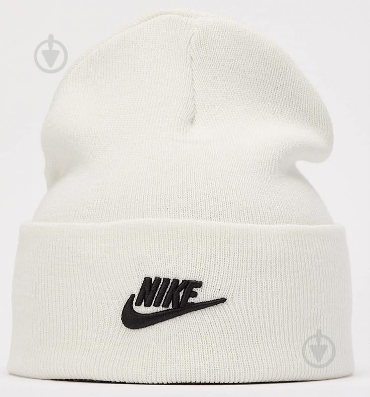 Шапка Nike U NK PEAK BEANIE TC FUT L FB6528-121 р.one size білий - фото 1