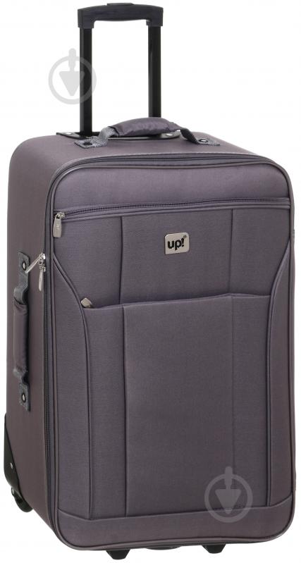 Чемодан UP! (Underprice) 49 л серый KX22003 61х40х20 см - фото 1