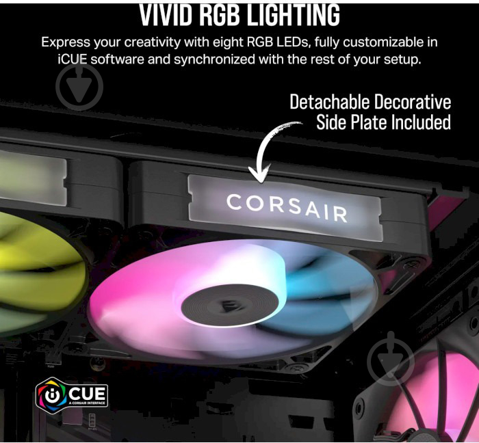 Набор вентиляторов для корпуса Corsair iCUE Link RX120 RGB PWM Triple Pack (CO-9051018-WW) - фото 6