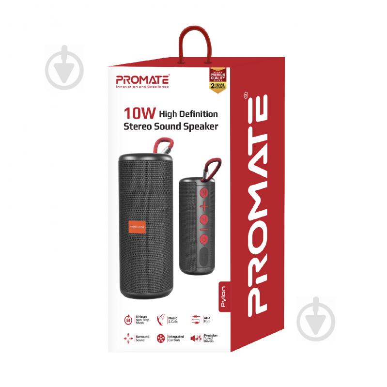 Портативная колонка Promate Pylon 2.1 black (pylon.black) - фото 8